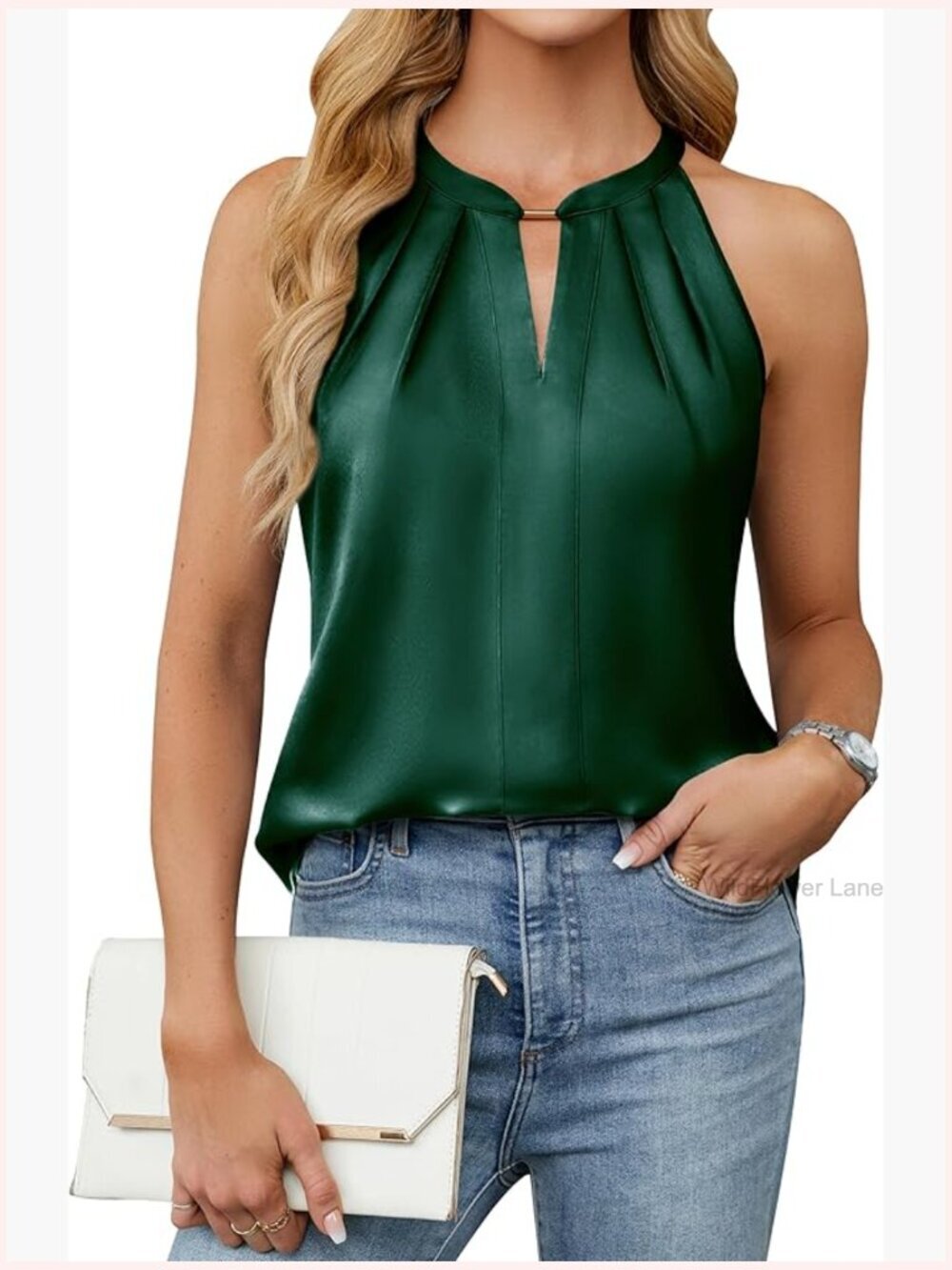 Satin Halter Tank Top Dressy Casual Blouse Work Shirts 2026